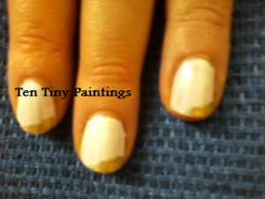 Sand for Tacky Tourist Beach Nails by Shelly Najjar at Ten Tiny Paintings