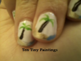 Tacky Tourist Beach Nails by Shelly Najjar at Ten Tiny Paintings