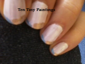 Water for Tacky Tourist Beach Nails by Shelly Najjar at Ten Tiny Paintings